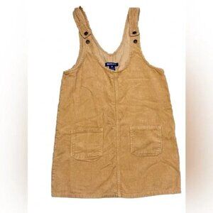 Blue Spice Overall Corduroy Mini Dress Women’s Medium Mustard Yellow